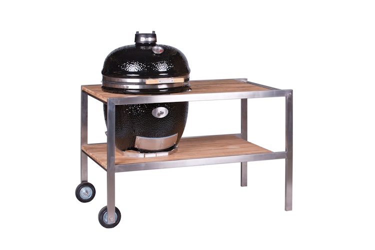 Monolith Teakholztisch für LECHEF Keramikgrill - Modell 2021, Edelstahl Monolith Teakholztisch für LECHEF Keramikgrill - Modell 2021, Edelstahl