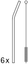 Vorschaubild WMF Trinkhalme 6tlg. 24 cm inkl. Bürste