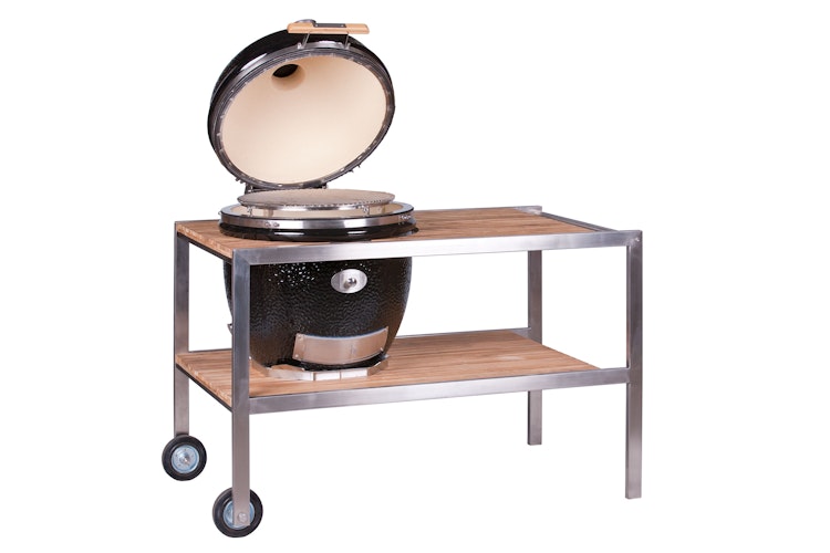 Monolith Teakholztisch für LECHEF Keramikgrill - Modell 2021, Edelstahl Monolith Teakholztisch für LECHEF Keramikgrill - Modell 2021, Edelstahl
