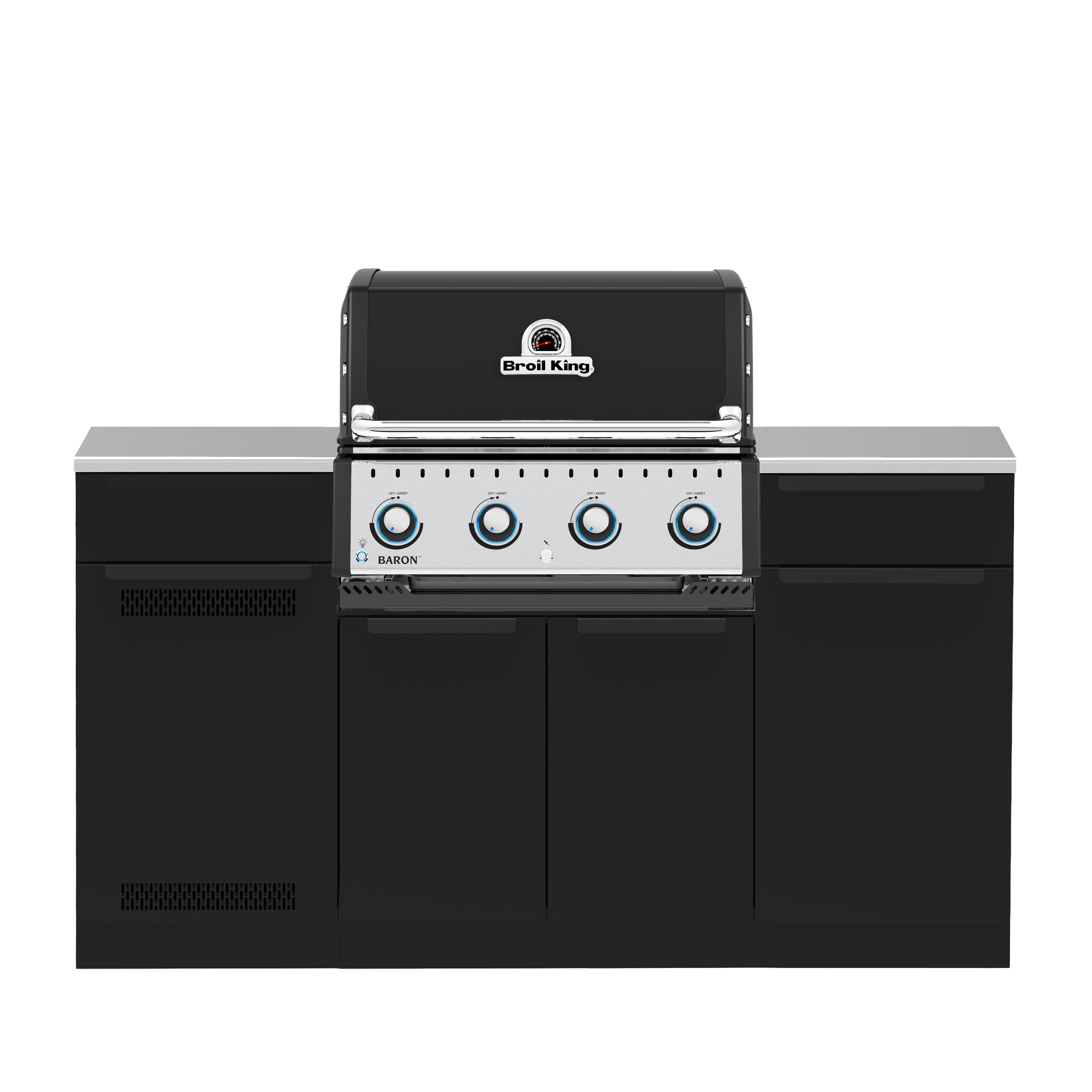 Broil King Outdoorküche Baron MOK 4-Brenner mit Gasflaschenschrank und Aufbewahrung