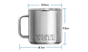 Vorschaubild YETI Tasse RAMBLER 14 oz. (414 ml) - mit Magsslider Deckel