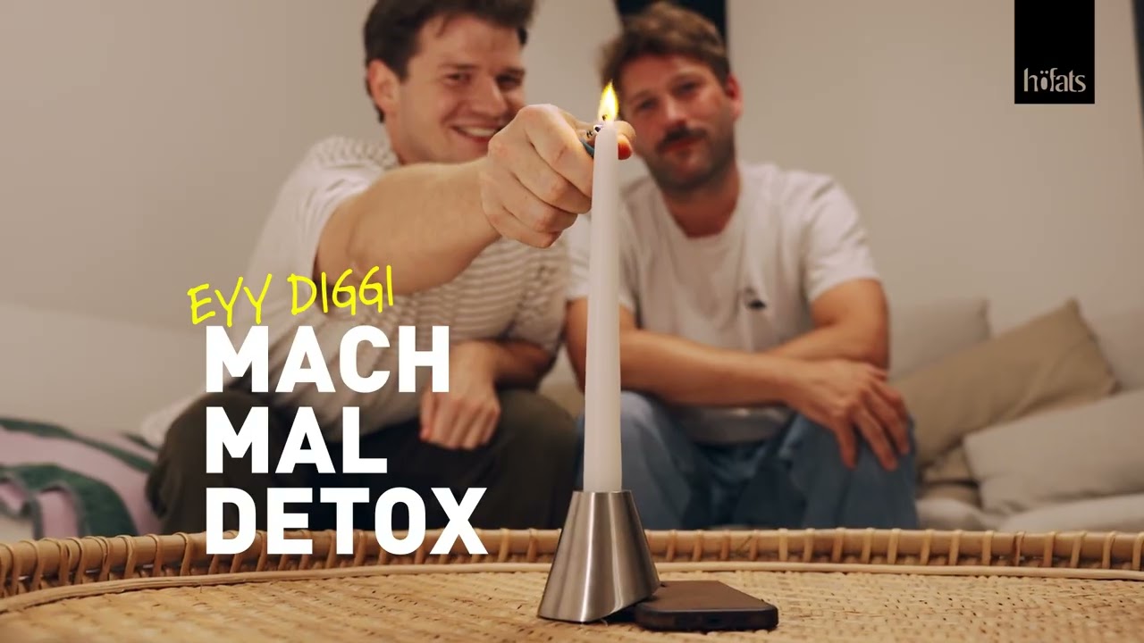 höfats Kerzenhalter Digi Detox silber
